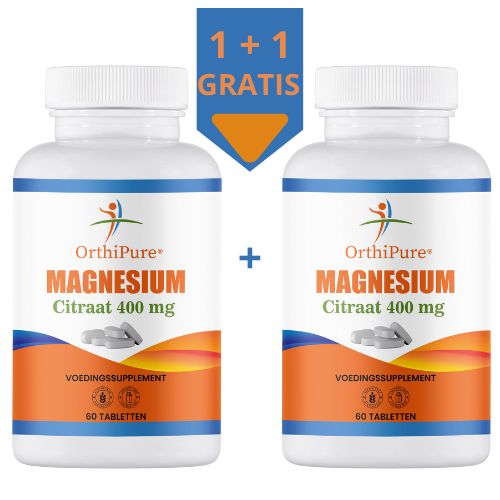 lucovitaal, golden naturals, orthica, orthipure, magnesium, magnesium citraat,1+1 gratis