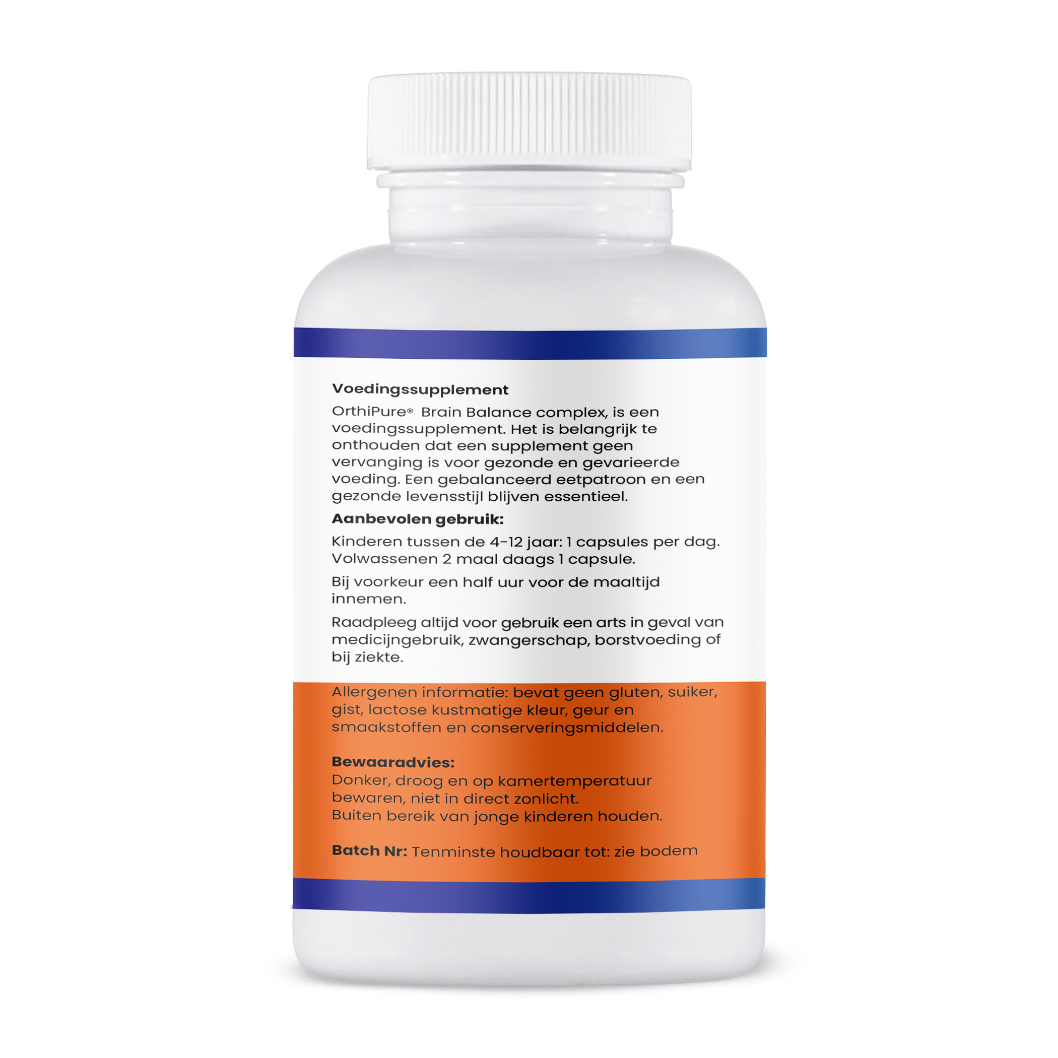 zijkant etiket Brain Balance