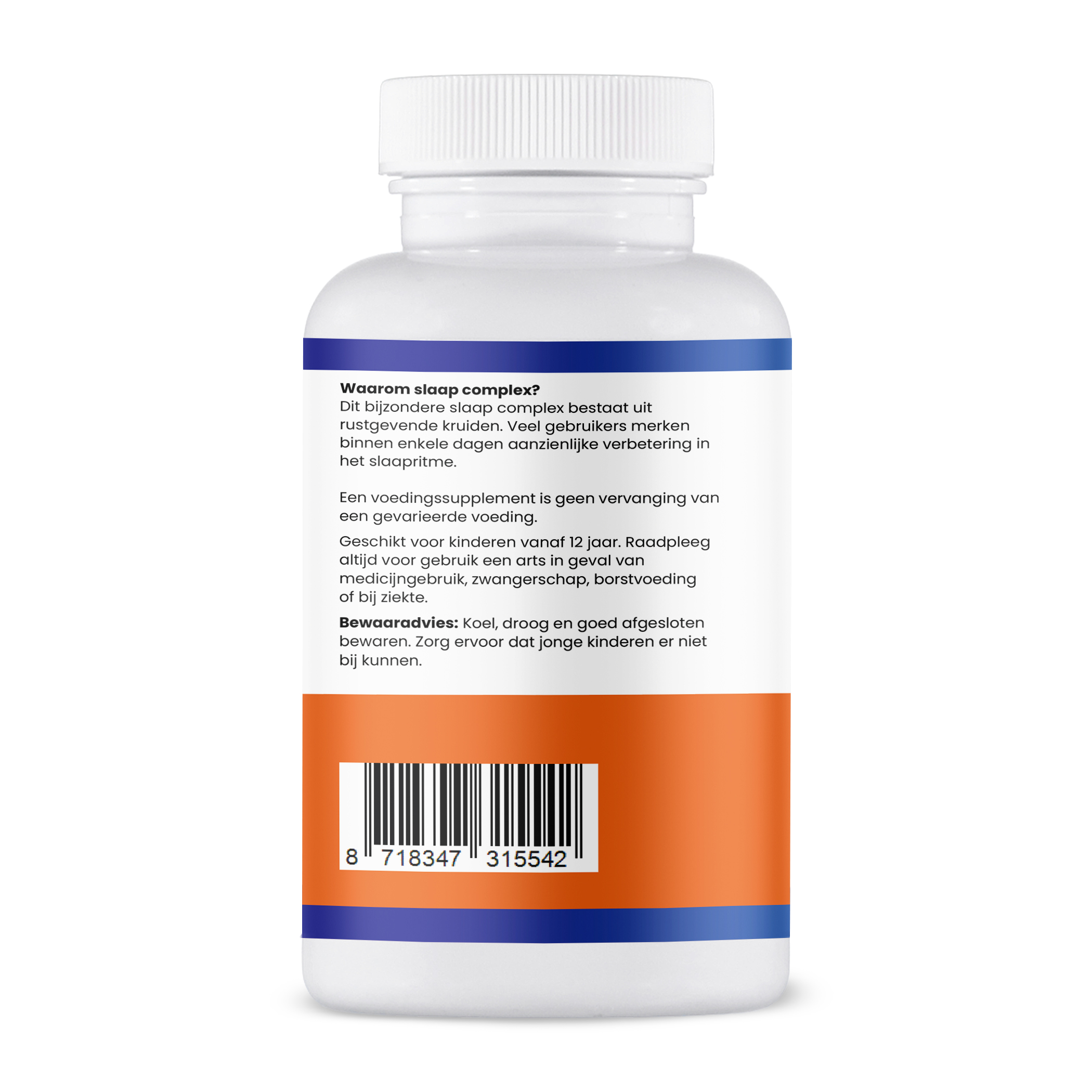 zijkant etiket slaap complex