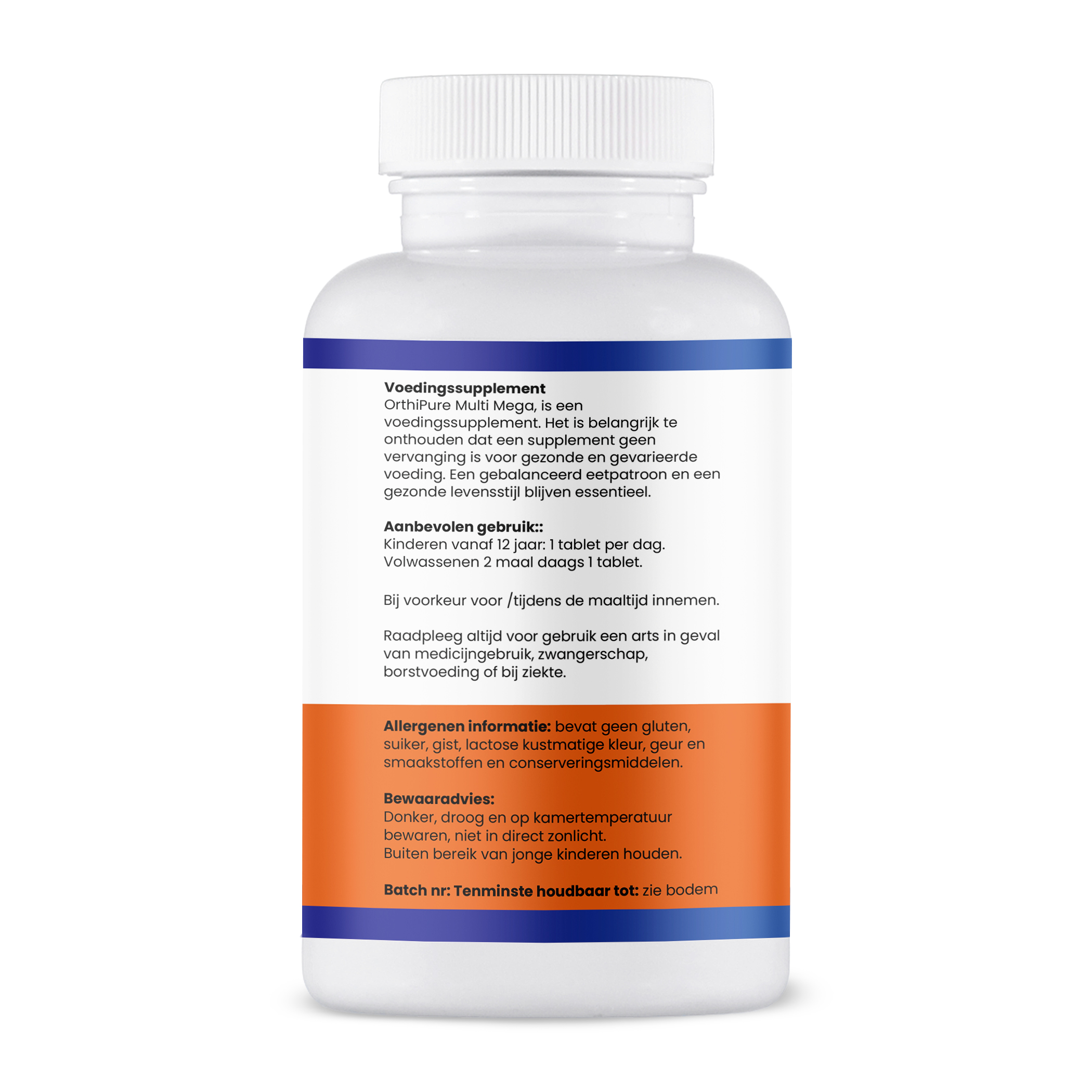 Zijkant etiket Multi Mega Power Formule