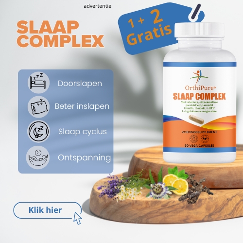 slaapcomplex op basis van valeriaan, citroenmelisse, passiebloem, lavendel, kamille, Rhodiola, 5-HTP en L-tryptofaanvan OrthiPure